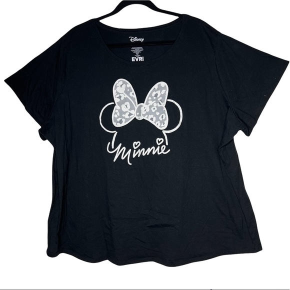 Disney Evri Minnie Mouse Black Tee Size 4X - Picture 1 of 3
